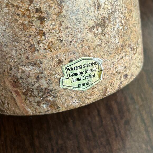 WATERSTONE Travertine Marble Stone Bathroom Set Soap Dispenser toothbrush holder - Picture 7 of 16